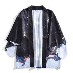 Moon Butterfly Whale Cardigan Kimono