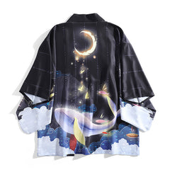 Moon Butterfly Whale Cardigan Kimono