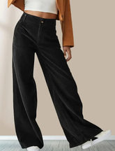 Retro Brown Drape High Waist Pants
