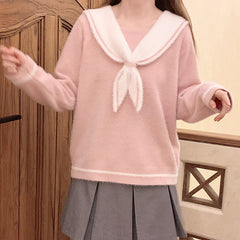 Navy Sailor Knitted Sweater