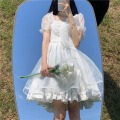 Lolita Dress Slim Waist Puffy Skirt