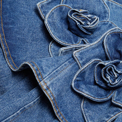 Denim Mini Halter High Street Dress