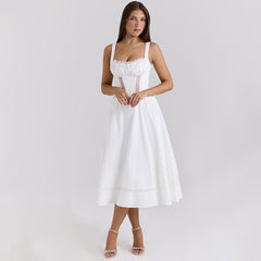 A-Line Lace Panel Dress