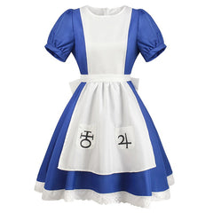 Alice Cosplay Costume Halloween Blood Spot Dress