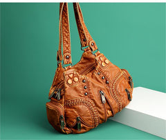 Solid Color Cargo Messenger Bag