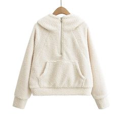 Lamb Wool Oversized Hooded Sweater