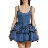 Denim Mini Halter High Street Dress