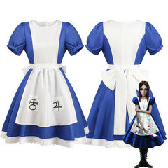 Alice Cosplay Costume Halloween Blood Spot Dress