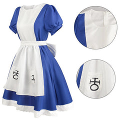 Alice Cosplay Costume Halloween Blood Spot Dress