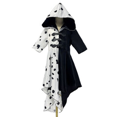 Black And White Witch Cruella Cosplay Dress