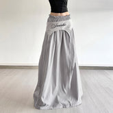 Letter print unique cut skirt with elastic waist design