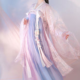 Pastel Flower Hanfu Dress Set