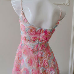 Pastel Mesh Floral Dress