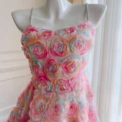 Pastel Mesh Floral Dress