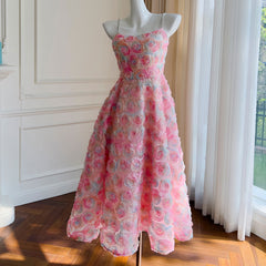 Pastel Mesh Floral Dress