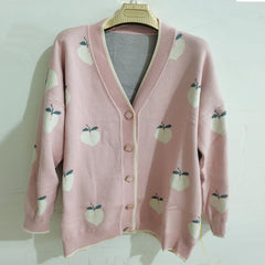 Peach Cardigan Sweater