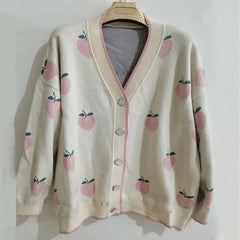 Peach Cardigan Sweater