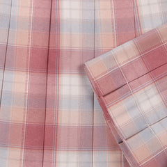 Pink Plaid Pleated Skirt