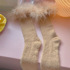 Plush Lace Warm Socks