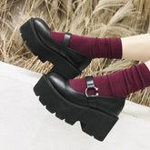 Punk High Heels Buckle Shoes