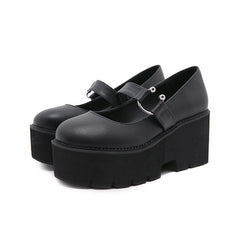 Punk High Heels Buckle Shoes
