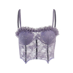 Purple Lace Flower Top