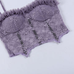 Purple Lace Flower Top
