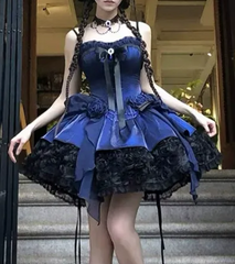 Lace Butterfly Slip Dress