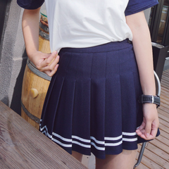 Students Navy Pleated Skirt