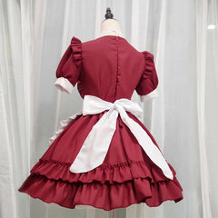 Red Bow Maid Dress