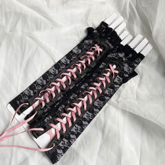 Rose Flower Bow Black Dress