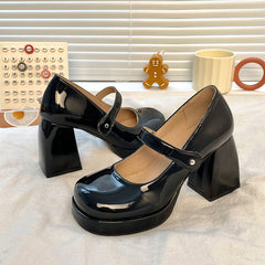 Round Toe High Heel Shoes