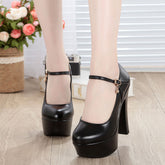 Round Toe High Heels Shoes