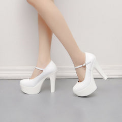 Round Toe High Heels Shoes