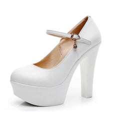 Round Toe High Heels Shoes