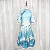 Vintage Lace Top Cute Skirt Set