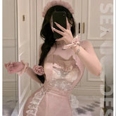 Pure Desire Lace Maid Cosplay Costumes Lolita Female Nightwear Temptation Underwear Sleepwear Outfit Couples Clothing