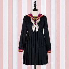 Lolita Navy Uniform Bow Dress
