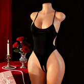 Y2k Crotchless Body Suit Jumpsuit Party Bodysuits Halter One Piece Tights Erotic Outfits Dress