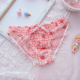 Cute School Strawberry Panties Lingerie