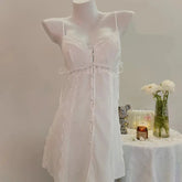 Side Slip Patchwork Slim Sleepwear Satin Lingerie