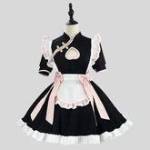 Lolita Cheongsam Sweet Pink Kawaii Maid Cosplay Costume Party Stage Waitress Role Play Cat Girl