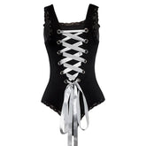Lace High Neck Cut Out Back Fitness Bodycon Jumpsuit Body Manche Longue Ultra-thin Lace Up Bodysuit