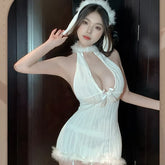Sheep Cosplay Costumes Lace Japan Bar Lady Outfit Bunny Servant Set
