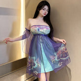 Hanfu Mesh Underwear Lingerie Retro Set