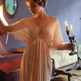 Lingerie Night Perspective Out Lace Sleepwear Nightgown Nightwear Female Temptation Sleeping Set