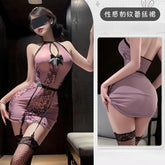 Office Secretary Cosplay Costumes Perspective Lingerie Lace Perspective Hip Wrap Skirt Nightclub Temptation