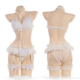 Lace Ruffle Sex Underwear Kawaii Costume Garter Maid Transparent Exotic Sleepwear