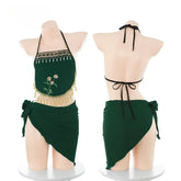 Lingerie Porno Embroidery Bellyband Pearl Retro Traditional Hanfu Couples Flirt Cosplay Dancing Exotic Costume