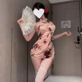 Style Cheongsam Lace Perspective Tradition Seductive Wrap Hip Skirt Lingerie Erotic Bar Party Sleepwear